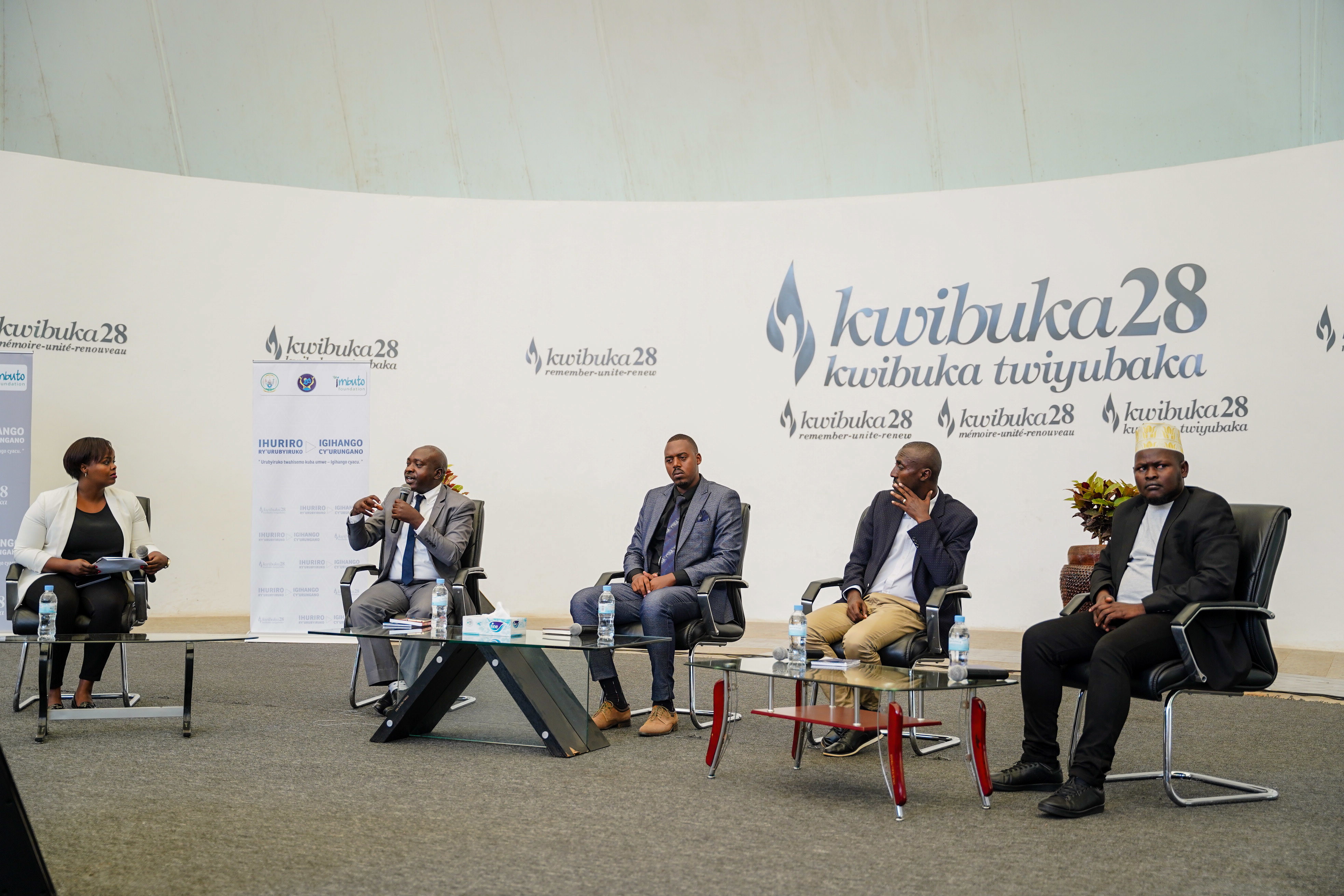 A panel discussion during the annual youth forum â€œIgihango Cyâ€™Urunganoâ€ that took place at Kigali Genocide Memorial on May 20, 2022. All Photos by Dan Nsengiyumva