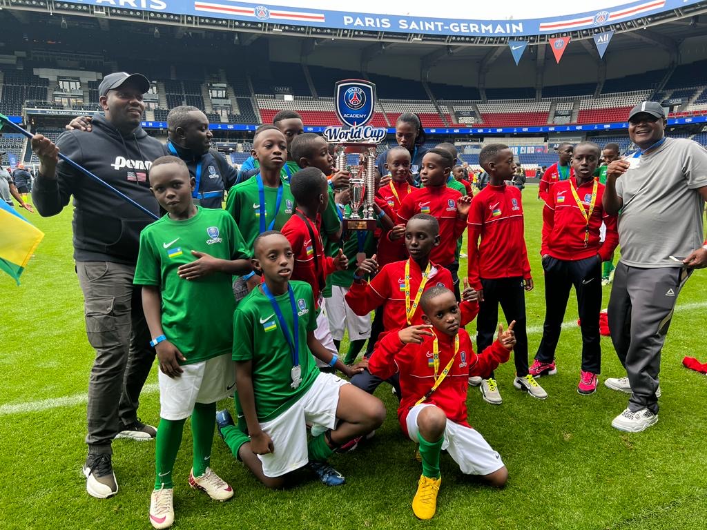 Rwanda's PSG Academy clinched the PSG Academy World Cup in the boys' U-13 category on Monday after beating Brazil 7-6 in a penalty shootout following a 1-all draw in normal time.