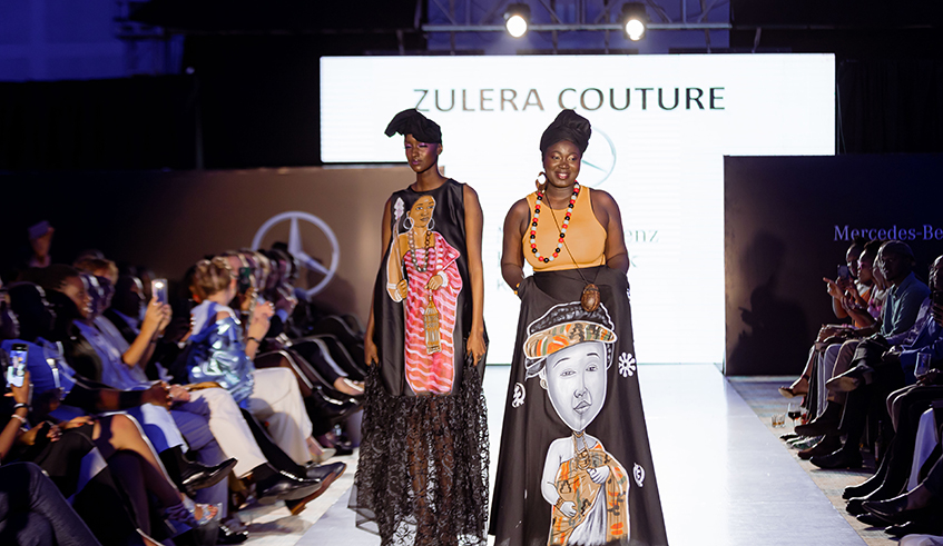Designs from Zulera Couture, one of the many African designs showcased on the runway..