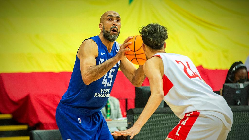 Radhouane Slimane, the Captain of US Monastir with the ball during the game. Courtesy