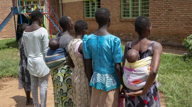 Some of young teen girls who are victims of  unwanted pregnancies. According to Rwanda Demographic Health Survey 2019-2020, nearly half of all pregnancies are unintended. Courtesy