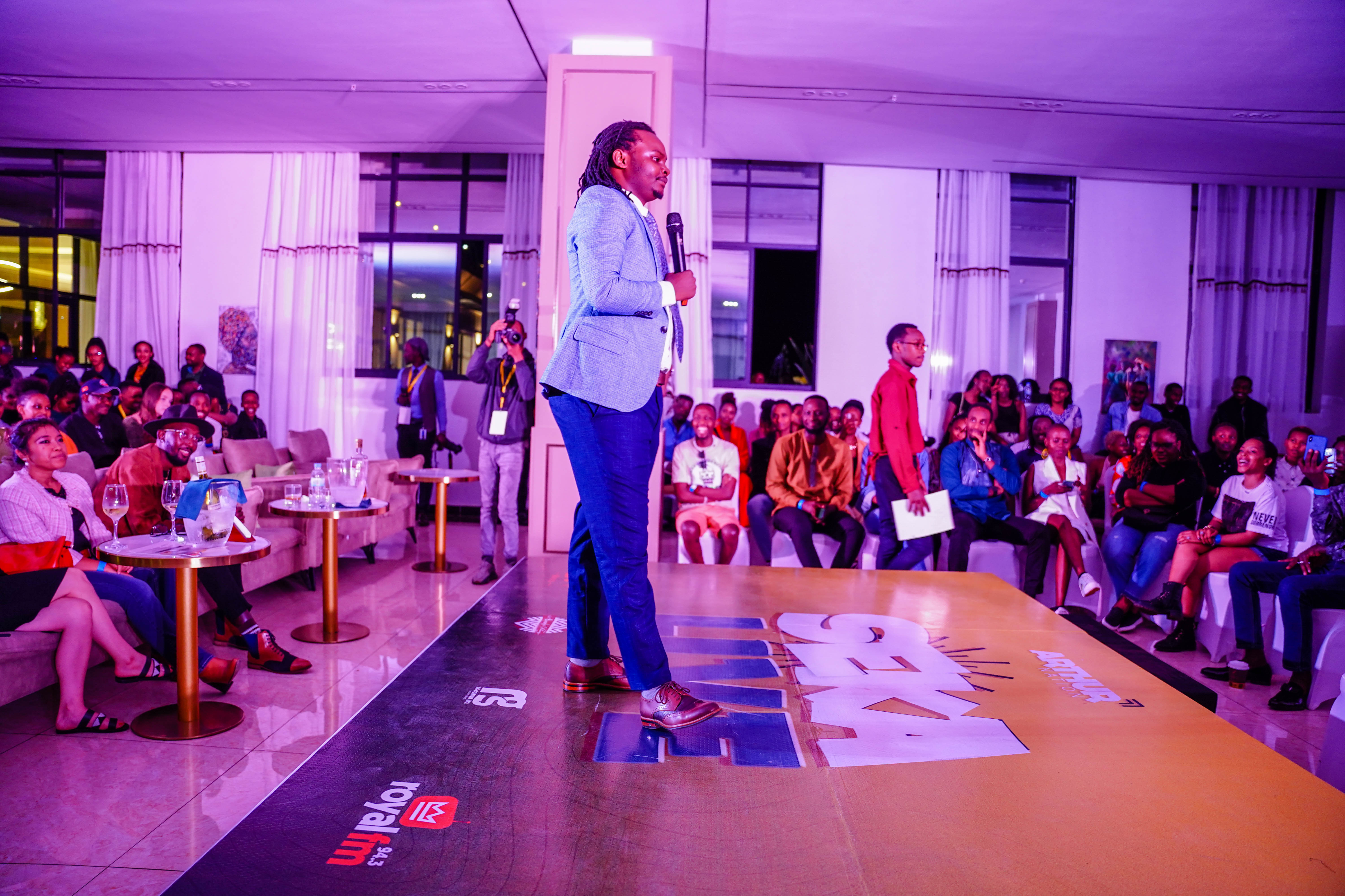 Patrick Rusine, local comedian, changes the mood for those who attended Seka Live when he stepped onto the stage on May 29, 2022. 