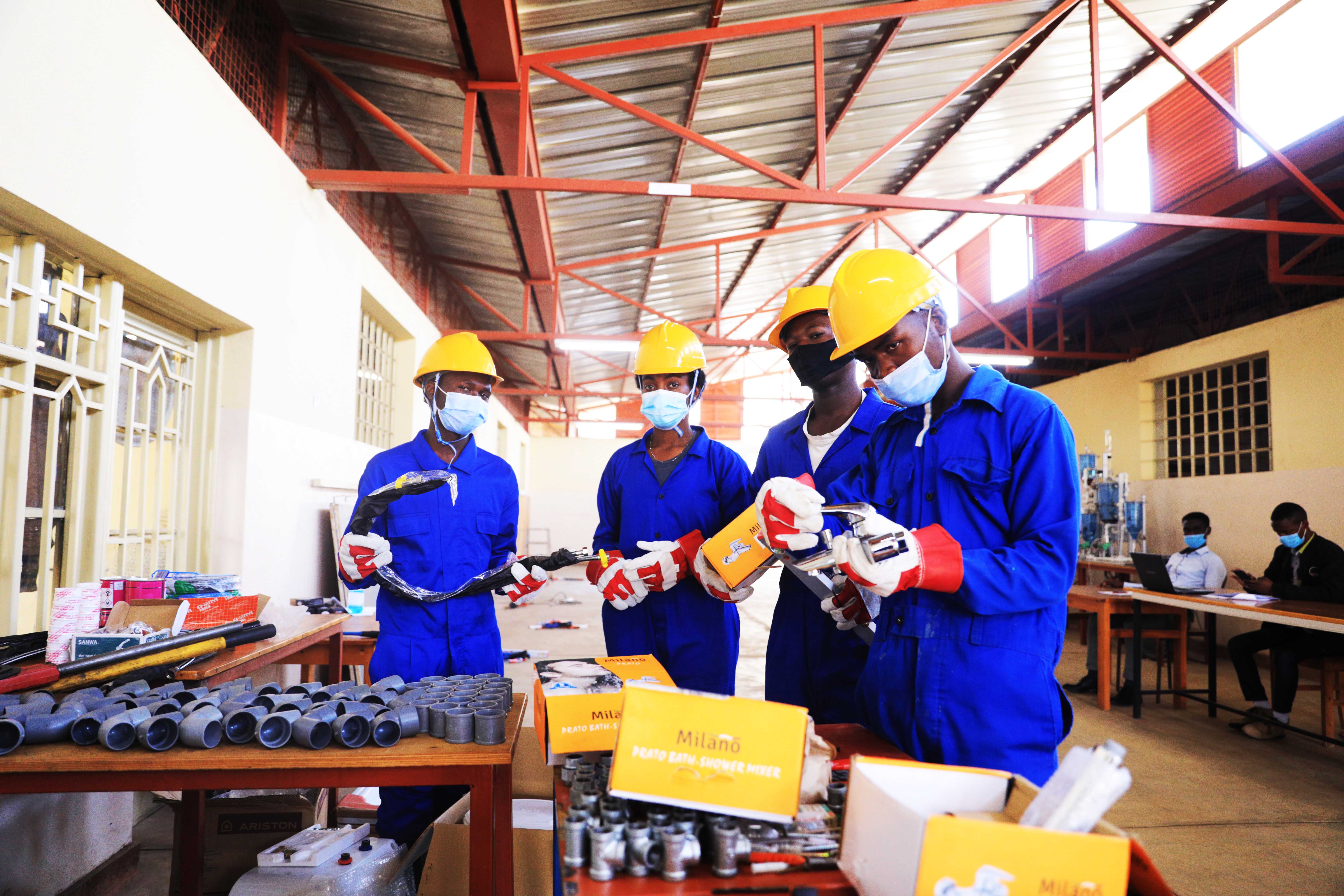   Students during a practical class at  Don Bosco Gatenga TVET Centre in Kicukiro District on June 14 2021. A $81 million TVET project that was expected to be completed by the end of next year has not yet started five years after the loan agreement was signed between Rwanda and the financier.  Photo by Sam Ngendahimana