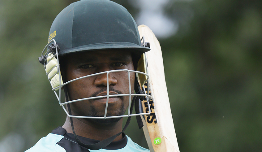 The national cricket team captain, Eric Dusingizimana during a past training session.The national men cricket team has been drawn in Group B of the African qualifiers for the 2024 T20 World Cup. Photo: File.