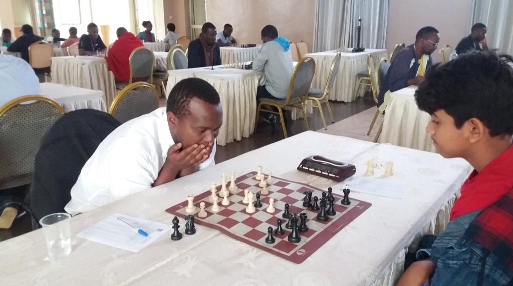 Two players involved in a Chess game before the final rosters for 2022 Chess Olympiad were selected last weekend. Photo: Courtesy.