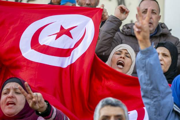 There have been protests against the Tunisian President Kais Saied, who seized power last July. 