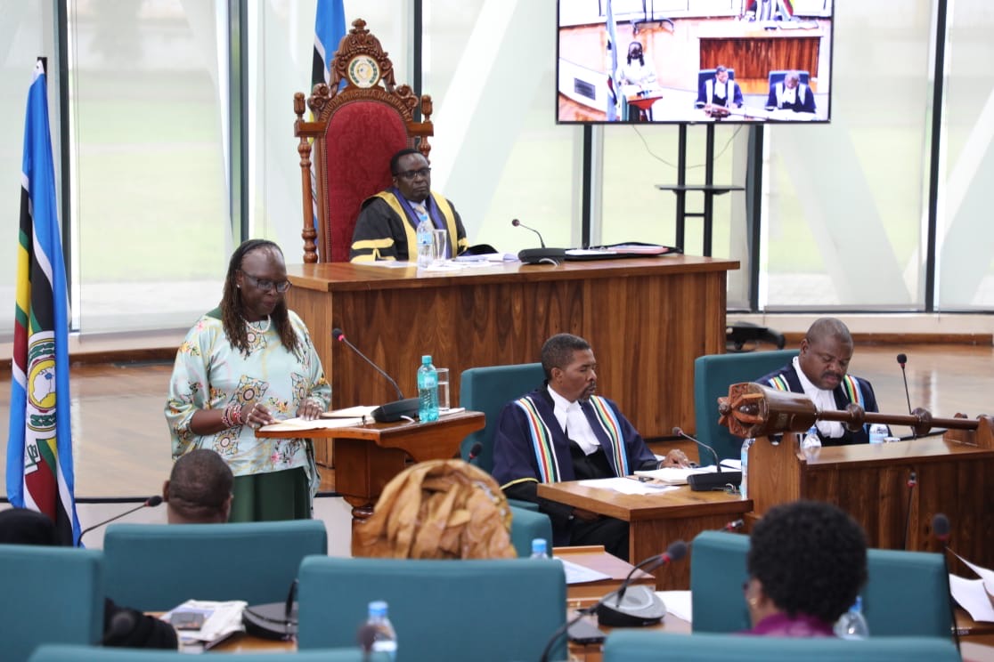 The Chairperson of the EAC Council of Ministers, Betty Maina, presents the EAC budget for the financial year 2022/2023 during the 4th Meeting of the 5th Session of the 4th Assembly at the Chamber of the East African Legislative Assembly in Arusha, Tanzania on June 2,2022. / Courtesy