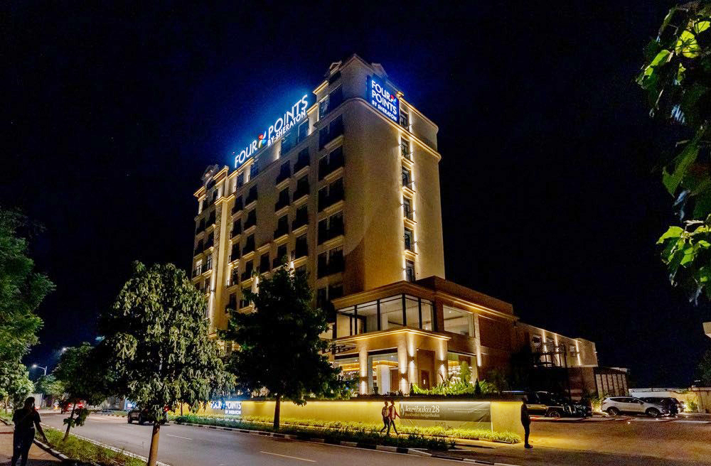 A night view of Sheraton Hotel in Kigali. The newly inaugurated four-star hotel mostly targets business travellers and small conventions. 