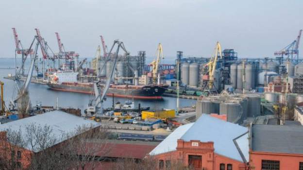 Ukraine exports most of its grains through the port of Odessa.