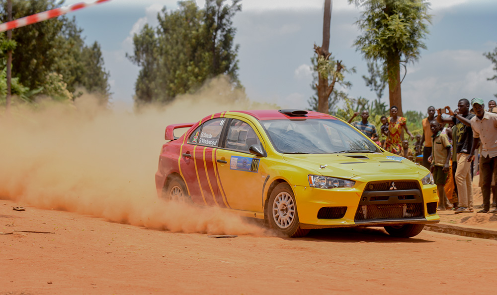 Giancarlo Davite, navigated by his co-driver Yan Demester, won the inaugural Nyirangarama Rally in 2019. Photo: File.