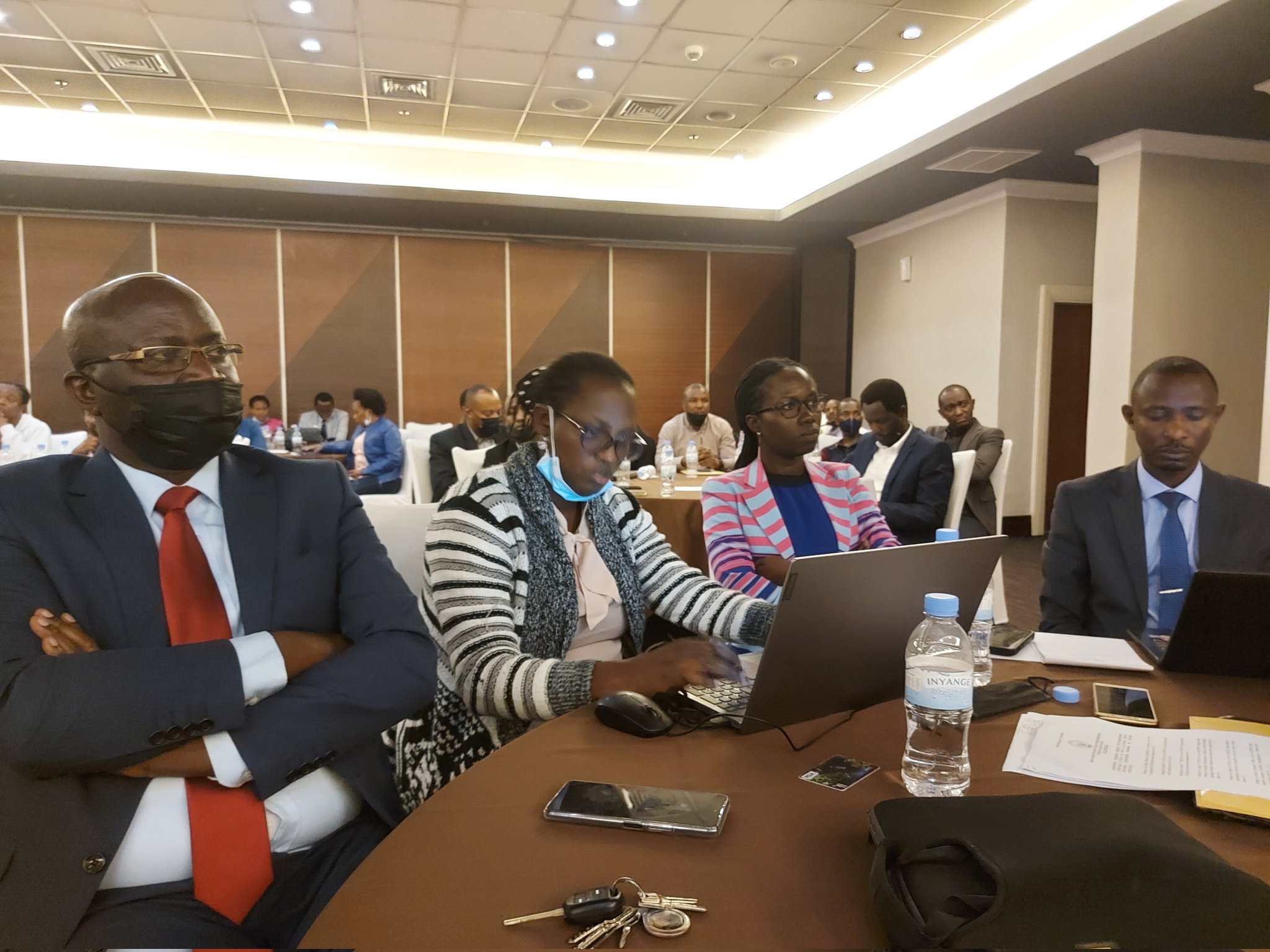 Some of Private notaries during the meeting with  the Rwanda Land Management and Use Authority in Kigali on March 23. Craish Bahizi