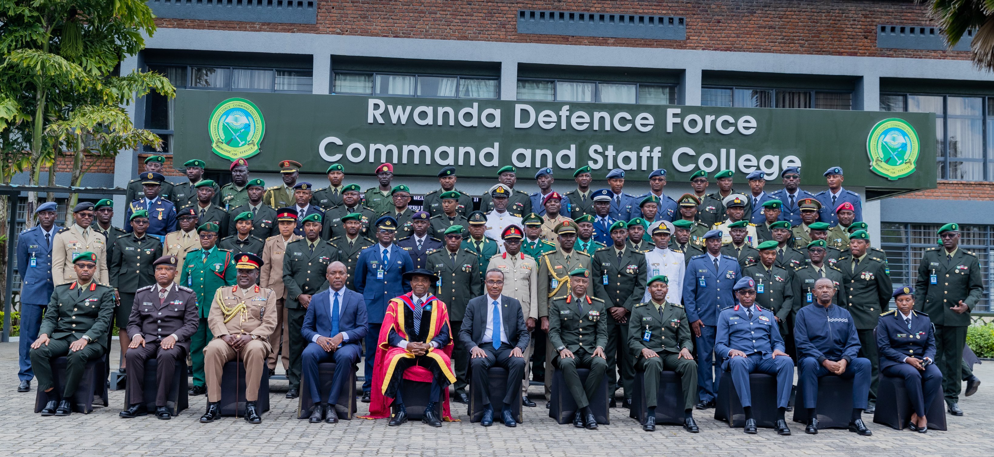Senior officers from 12 African countries graduate from Rwanda Defence Force Command and Staff College in Musanze on June 11. 