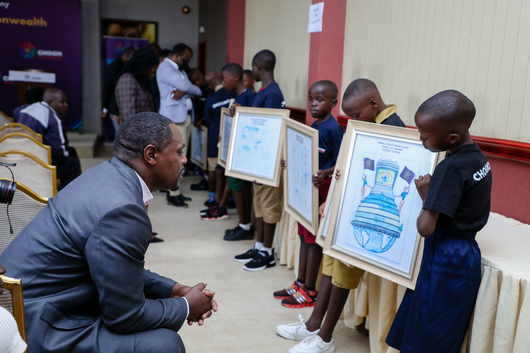 All the finalists were awarded by the Ministry of Education for their outstanding drawings on their understanding of the Commonwealth. Photos by Dan Nsengiyumva