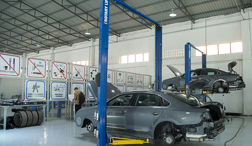 Inside Volkswagen Mobility Solutions Rwanda, where new cars are assembled  at Kigali Special Economic Zone. Photo by Sam Ngendahimana.