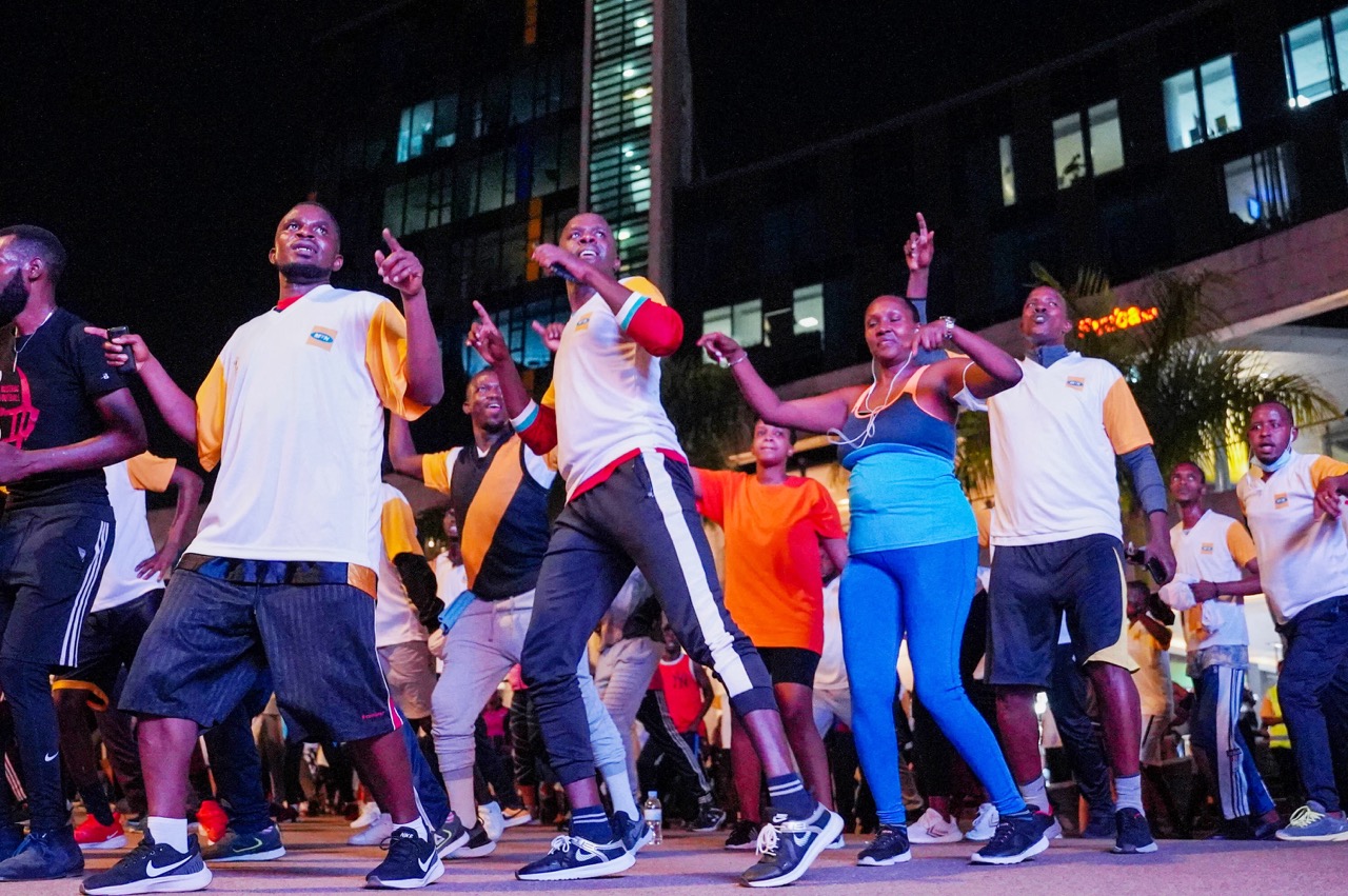 Kigalians during Kigali Night Run. Ahead of  the CHOGM, It will take place on Tuesday, June 21 from 7 pm to 9 pm with the starting point being at the famous Kigali Heights.