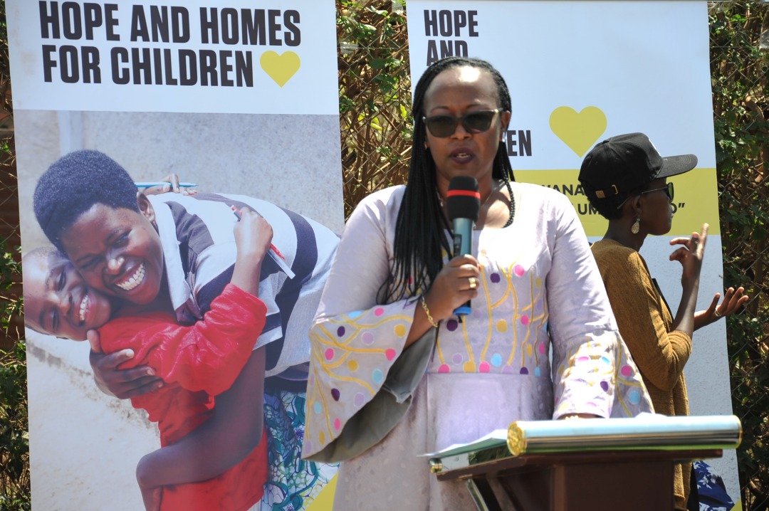 Assumpta Ingabire speaking during the event.