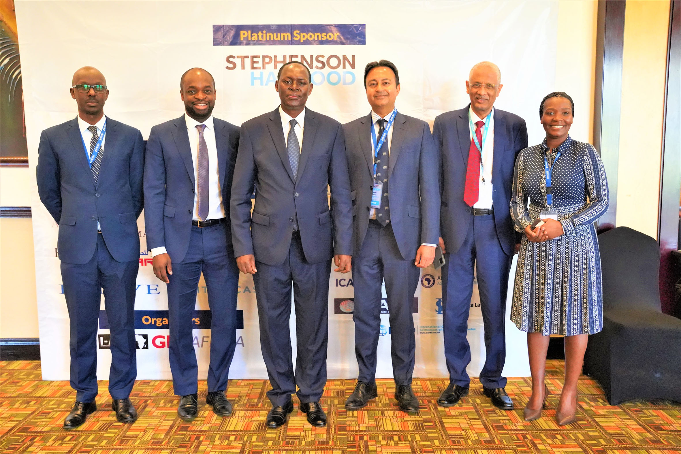 Officials pose for a group photo during the East Africa International Arbitration Conference held in Kigali on June 16. Photos: Craish Bahizi.