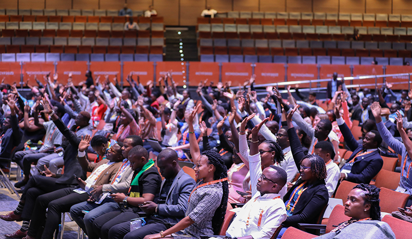 Delegates  during the Commonwealth Youth Forum in Kigali on June 20. Dan Nsengiyumva
