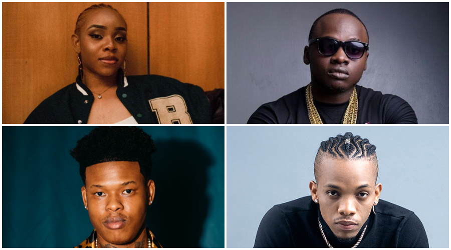 CLOCKWISE: Fave, Khaligraph Jones, Tekno, and Nasty C.