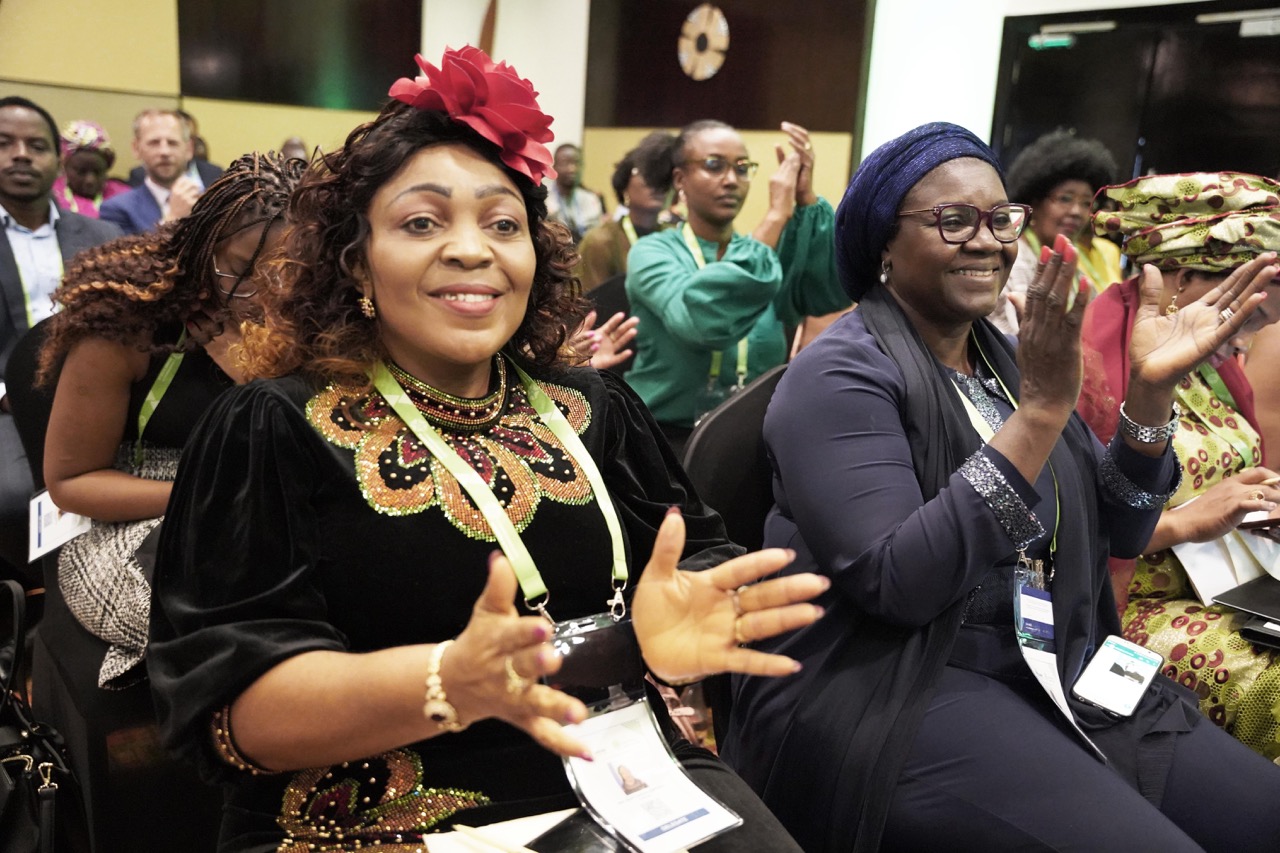 Delegates applaud for panelists during the Commonwealth Women Forum in Kigali on June 20. 