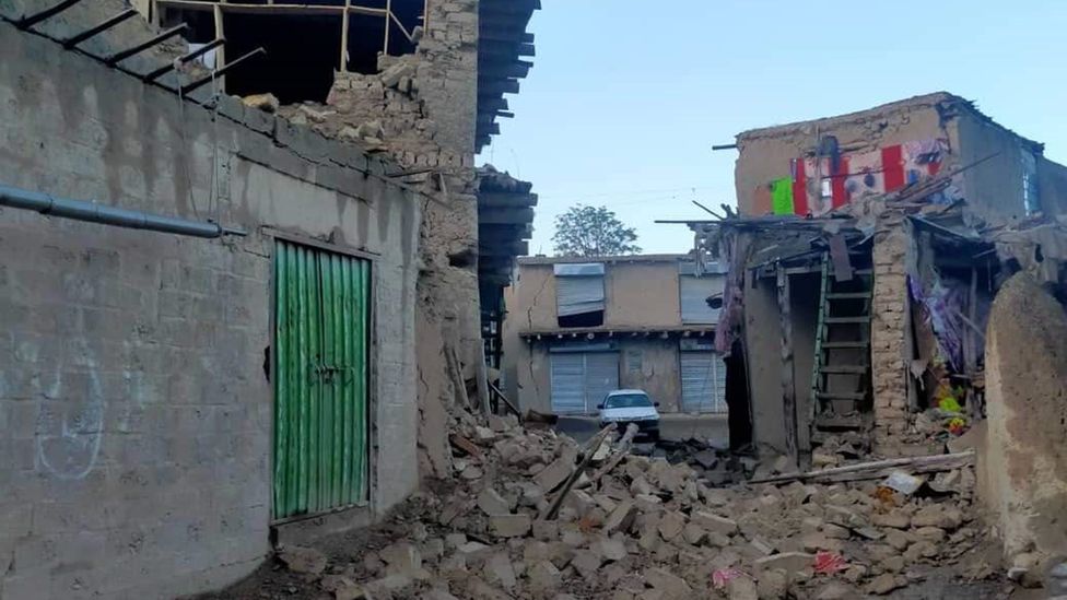 Pictures from Paktika province show extensive destruction to buildings.