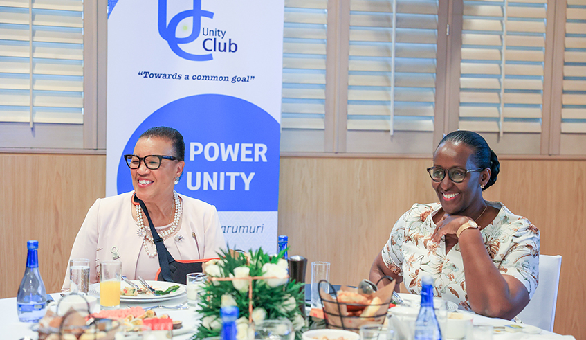 Jeannette Kagame, The First Lady of Rwanda and Patricia Scotland the Commonwealth Secretary General  during  the Unity Club Breakfast event
