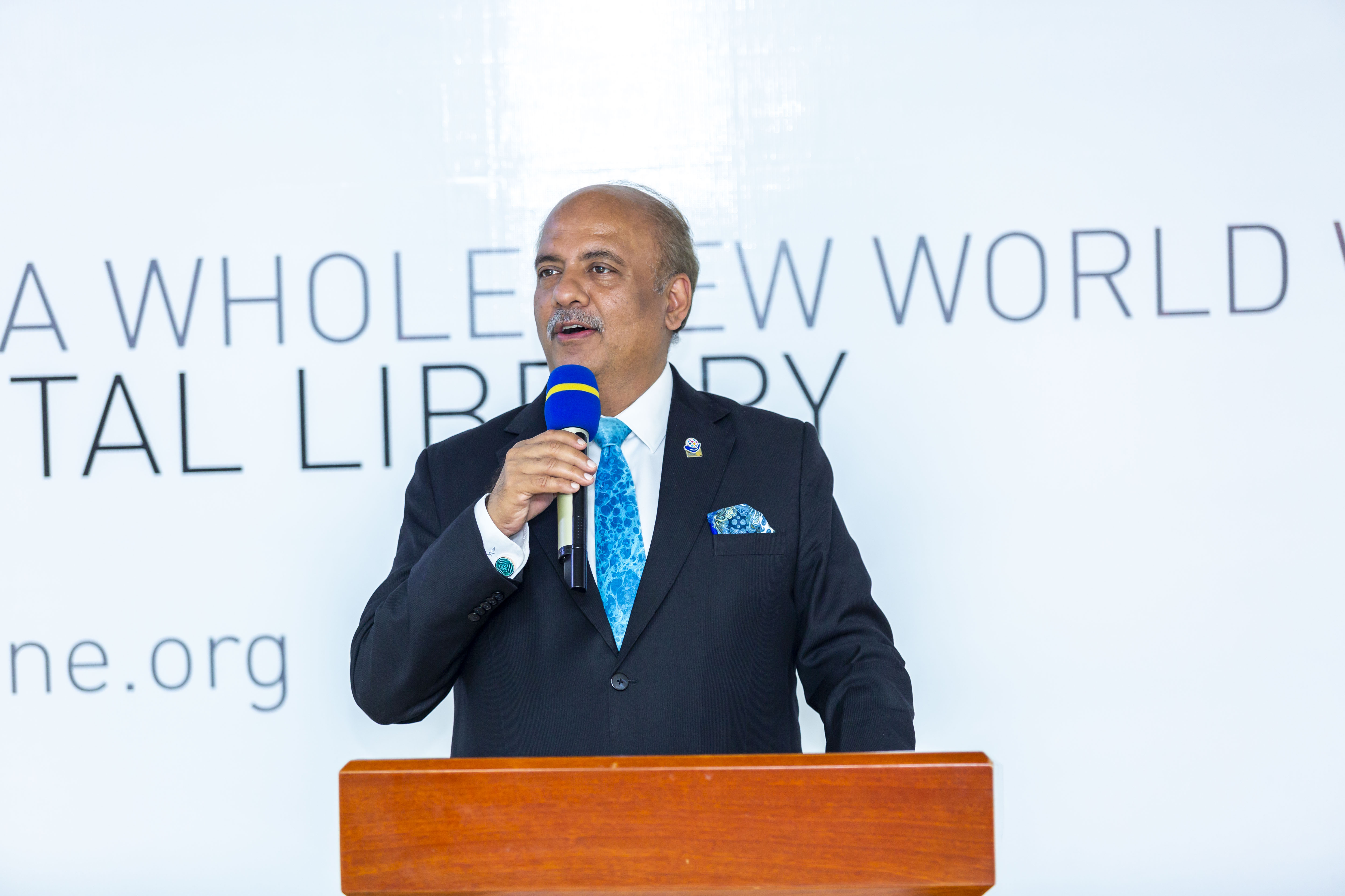 Shekhar Mehta, the 2021-22 Rotary International President speaking during the event