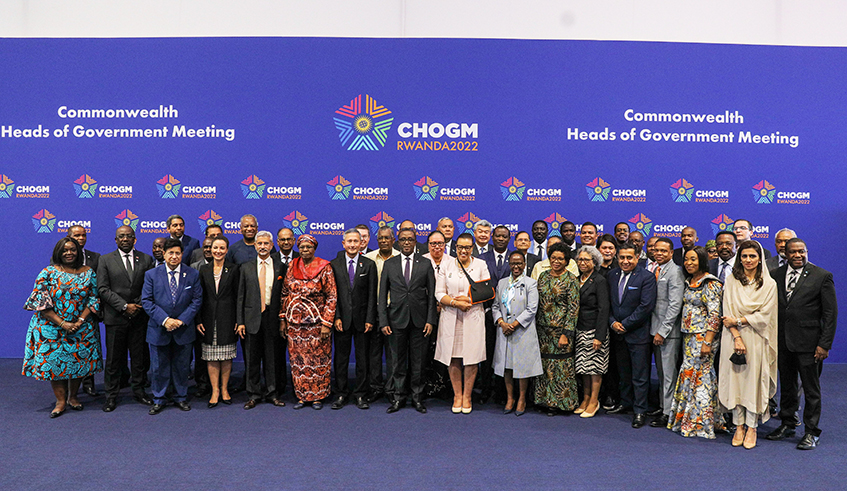 Delegates pose for a group photo during  the Commonwealth Heads of Government Meeting in Kigali. / Photo: Dan Nsengiyumva.