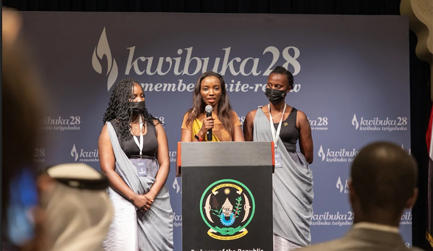 Kwibuka28 event in the UAE also featured messages of hope by the youth and a moving testimony shared by Pauline Kayitare Mukayiranga 