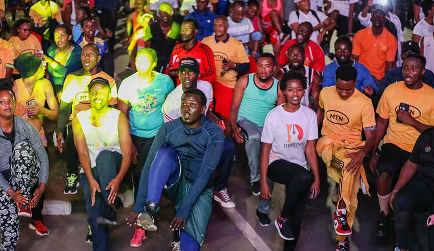 Rwandans turned up in big numbers to exercise and have fun during CHOGM. Photos/Craish Bahizi