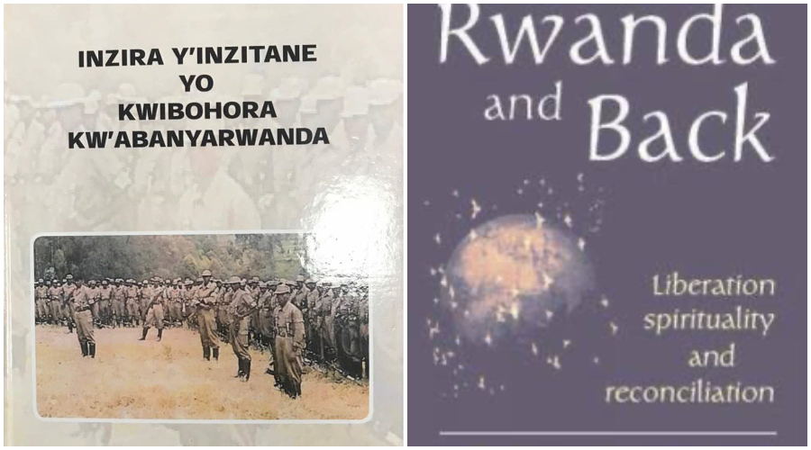 Some of the books that explain Rwandau2019s liberation journey. 