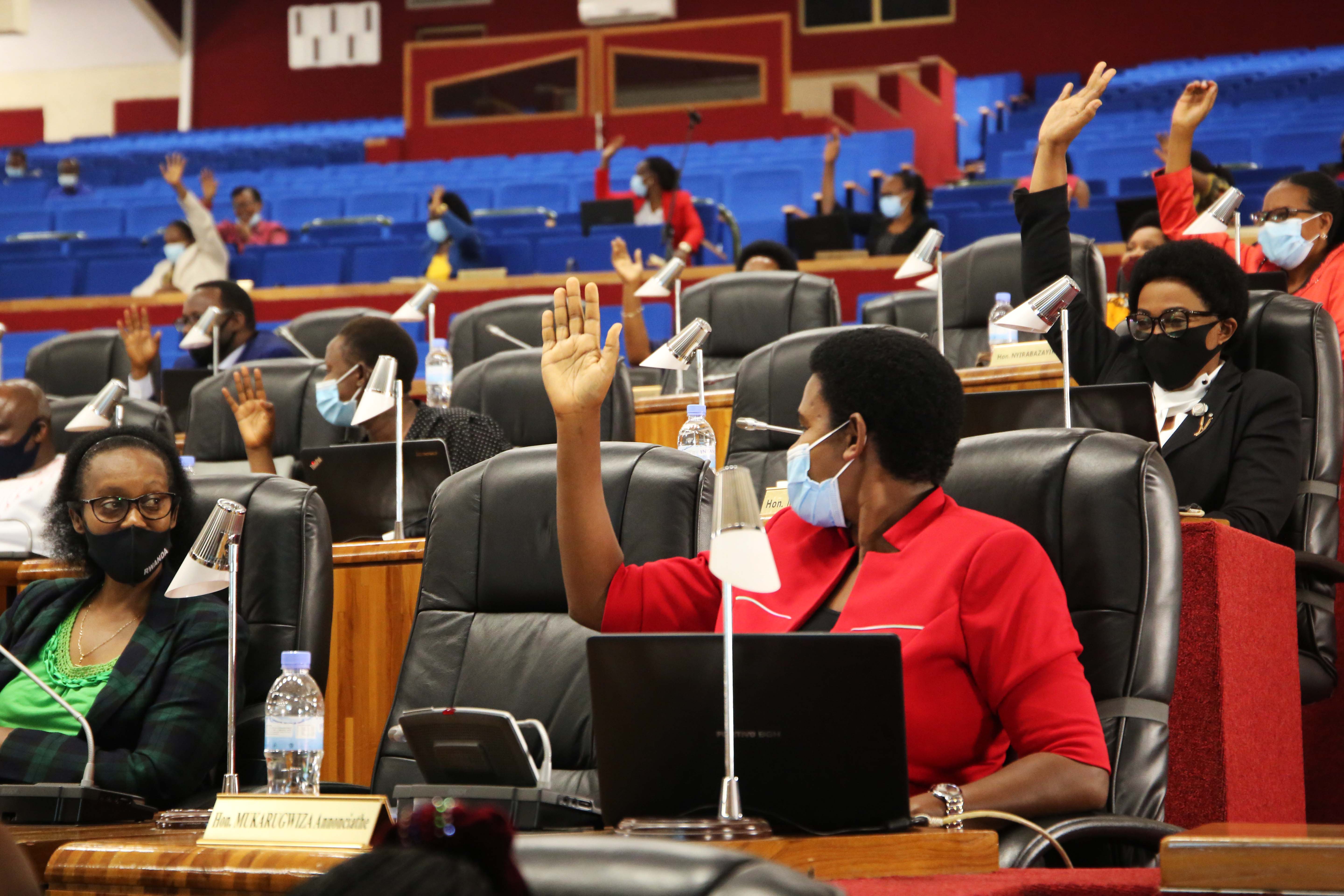 Women members of parliament during a session on July 28.The Global Gender Gap Index ranks Rwanda the second most gender equal country in Africa and seventh in the world, with a score of 80.5 percent. Photo by Craish Bahizi