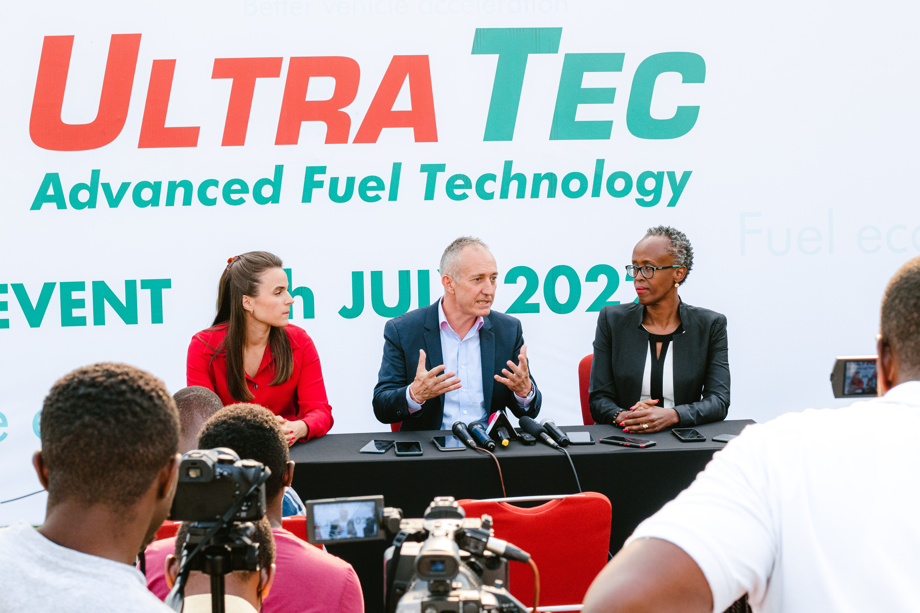 L-R: Julia Riou, the Marketing Manager Rubis Kenya, Jean-Christian Bergeron, the Managing Director of Rubis in East Africa, Jeanine Kayihura, the Country Manager of Rubis Energy Rwanda