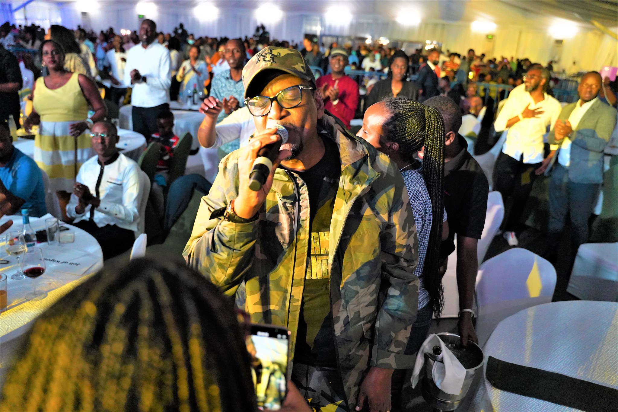 Massamba Intore during his performance at  Inkotanyi concert on Friday, July 8. Masamba was mainly singing liberation songs to mark the 28th anniversary of the Liberation .All Photos by Craish Bahizi