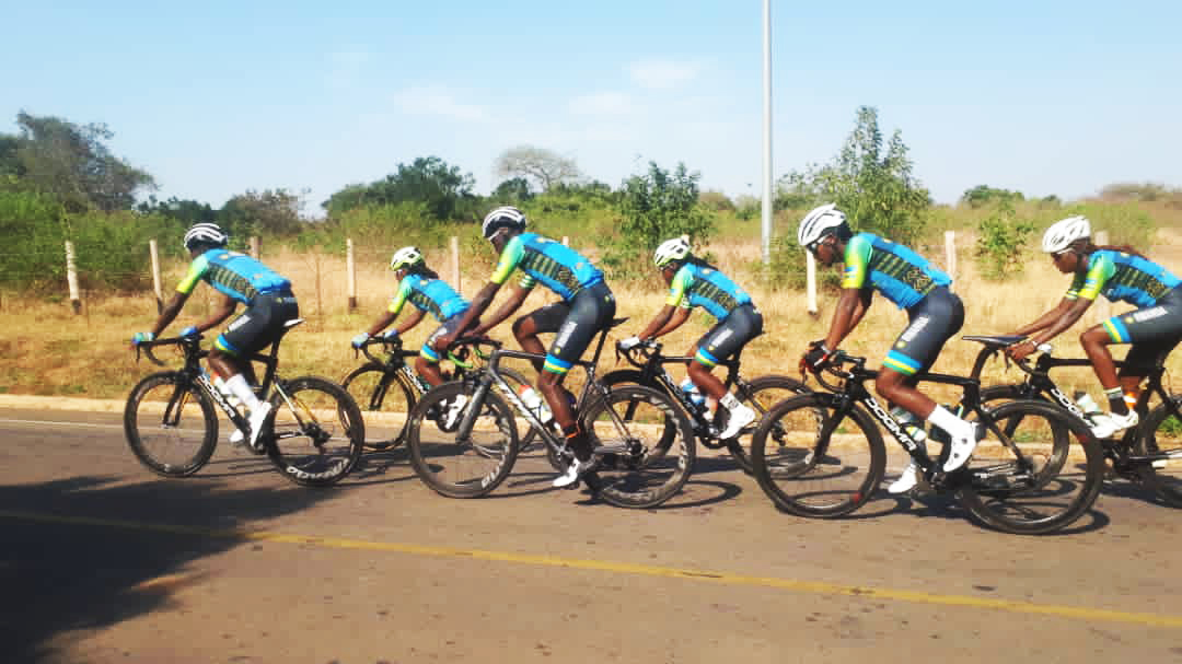 Team Rwanda riders who will represent Rwanda during the Commonwealth Games, seen here during a training session. 
