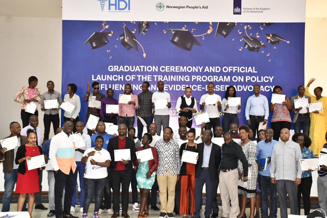 The graduation ceremony of over 100 participants   who were part of the pilot program receiving training for nine days on Policy Influencing and Evidence-based Advocacy. / Courtesy