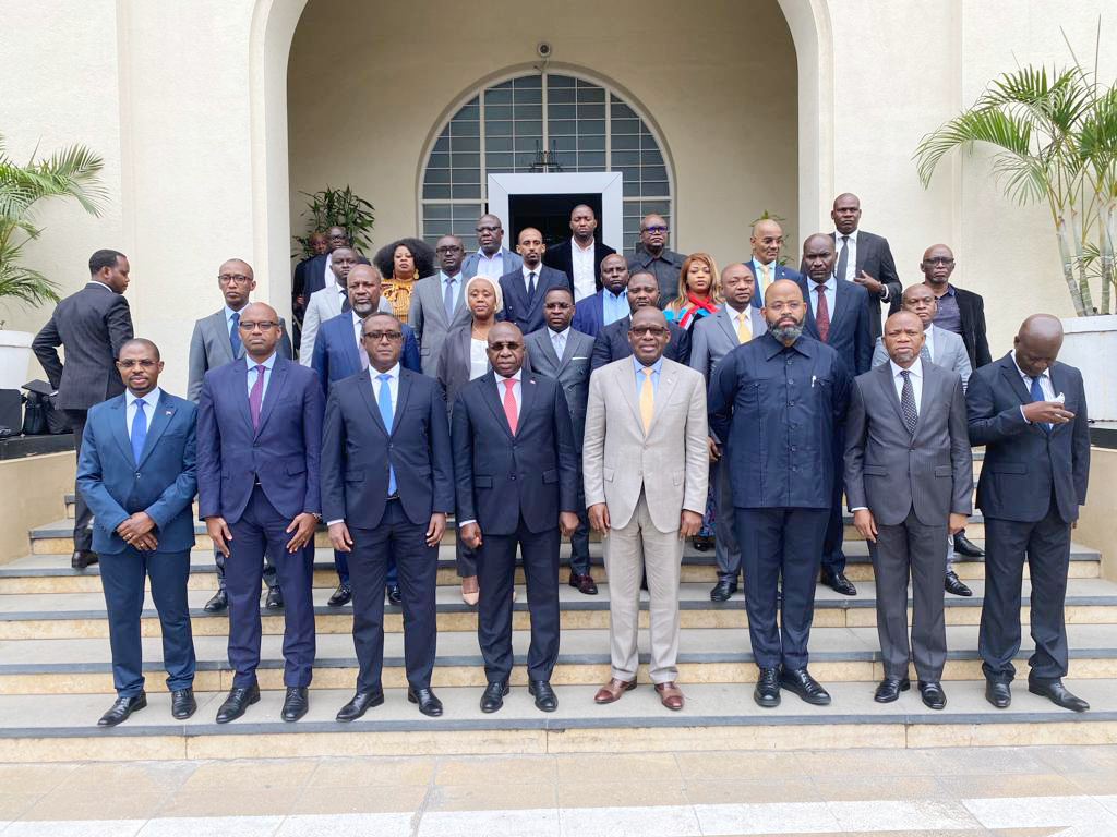 Two delegations in a group photo at the meeting of the Joint Permanent Commission on Rwanda and DR Congo that took place  in Luanda on July 20-21. The meeting has re-emphasized the need to eradicate FDLR terrorist group and its splinter groups and  tasked the East African Community Regional Force to deal with the terror group upon deployment. 