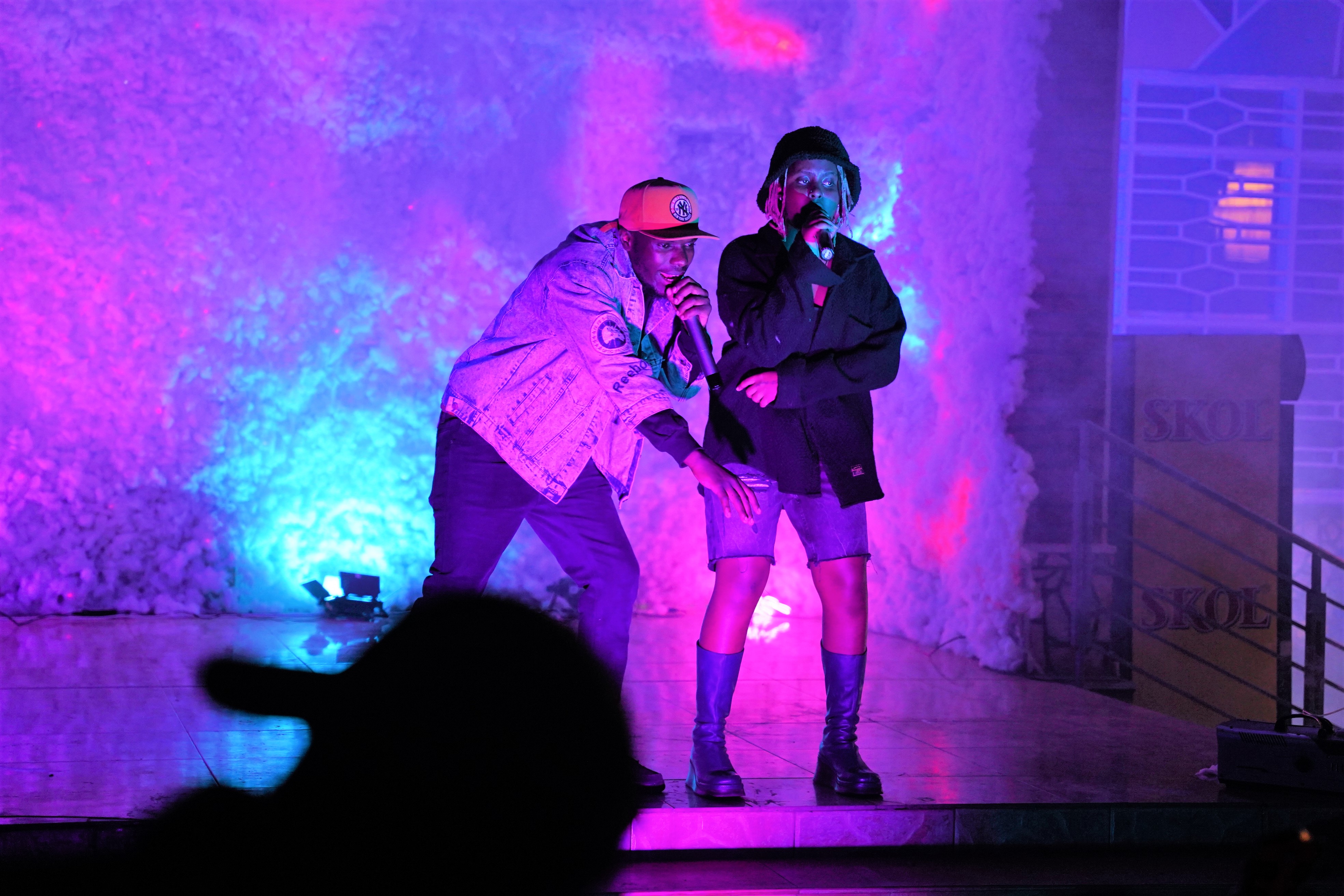 Ariel Wayz and Daddyisme performing their songs during Lost Soulsu2019 art experience show at Envision in Kigali on July 22. All Photos by Craish Bahizi