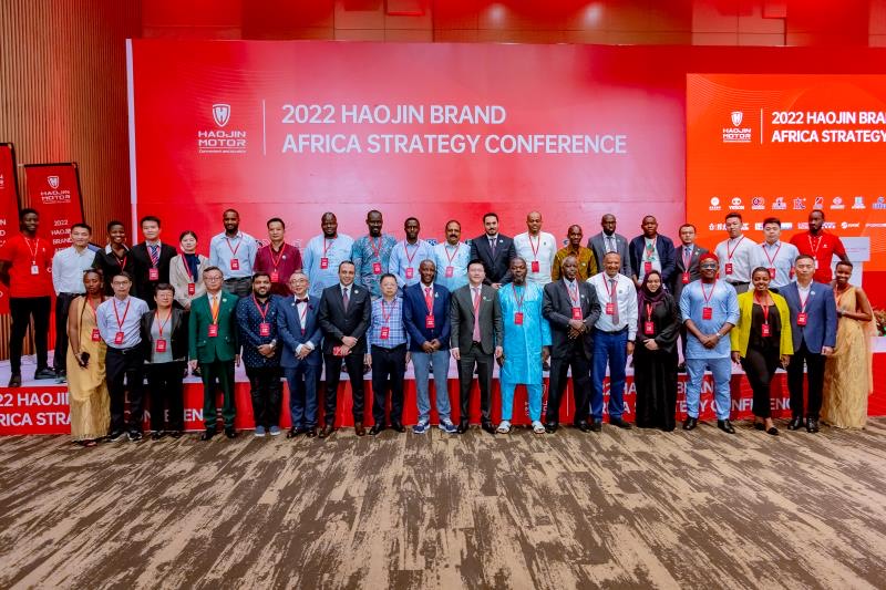 Officials and delegates in a group photo at  the 2022 HAOJIN Brand Africa Strategy Conference. Courtesy