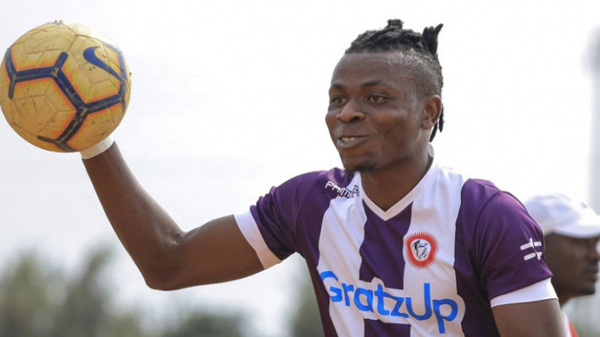 Nigerian striker Samson Babuwa who scored sixteen goals during the 2019-20 season has promised fireworks following spells at Kiyovu Sports and  Angola. Photo: Courtesy.