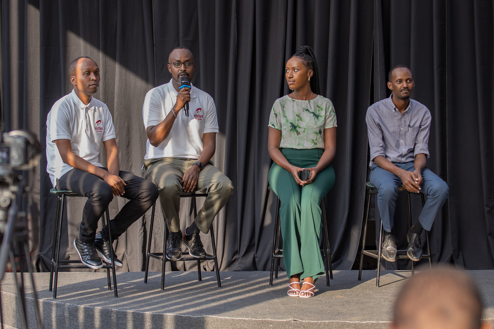 Jean-Claude Gaga (Centre), the Managing Director of Airtel Money with other panelists speak about Airtel Money API  during the event on July 28. Airtel Money API  will enable e-commerce businesses to seamlessly manage payments. Courtesy