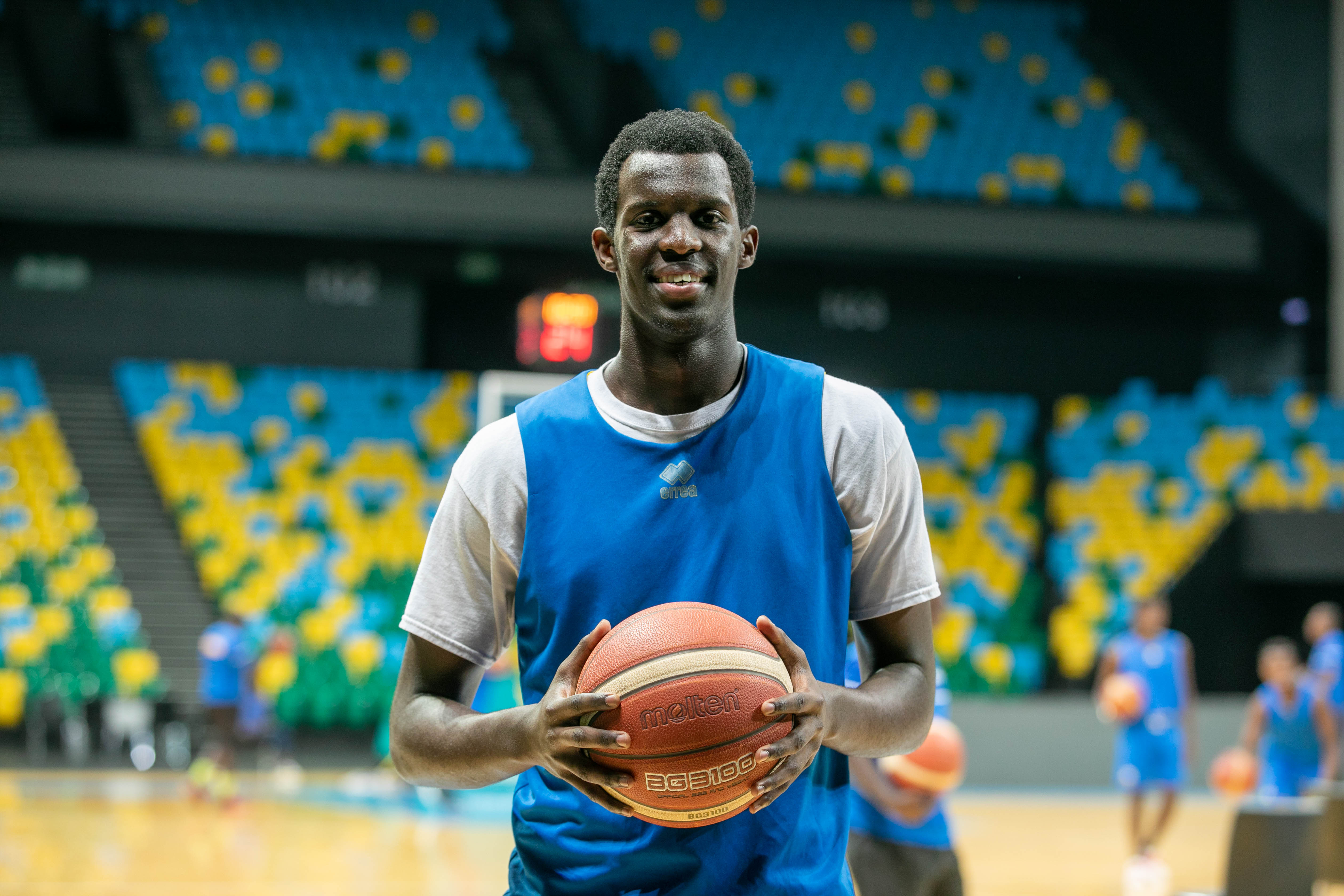 Sano Rutatika, the Under-18 national basketball team captain poses for a photo during a recent training session at the BK Arena. 