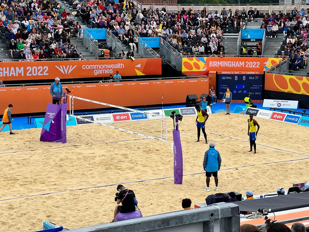 The national beach volleyball team defeated South Africa 2-0 in their opening match of the ongoing Commonwealth games in Birmingham, United Kingdom.