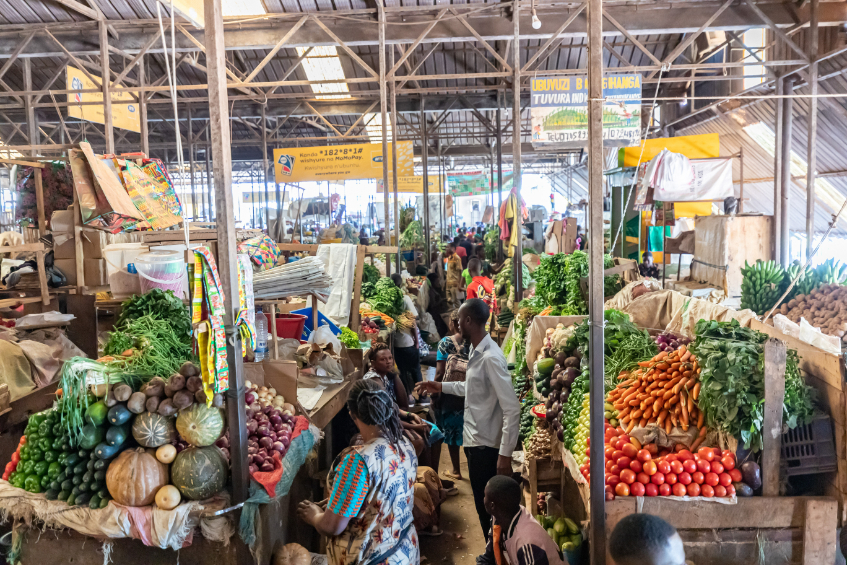 Food section of Kimironko Market Kigali - Photo Luqman Mahoro