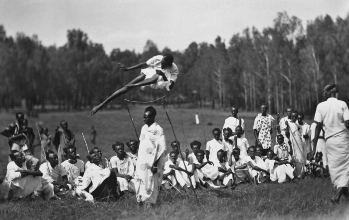 u2018Gusimbuka-urukiramendeu2019 (high jumping) during pre-colonial Rwanda. The kingdom of Rwanda was structured, orderly, and capable. Net photo.