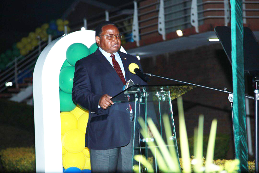 Zimbabweu2019s Minister of Foreign Affairs and International Trade, Fredrick Shava, delivers remarks during the official inauguration of the Rwandan Embassy in Harare on July 31. Photo: Courtesy.