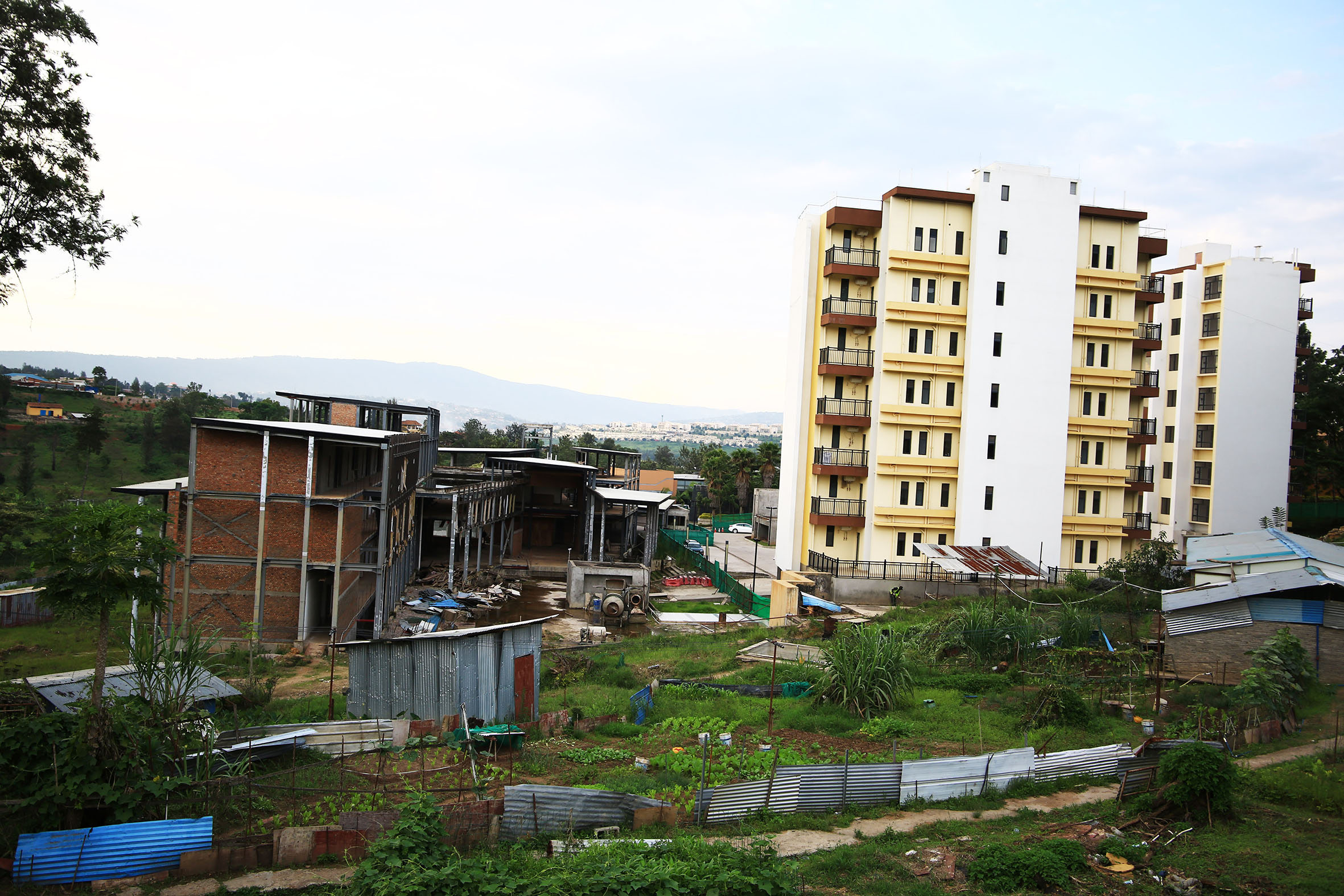 Real Estateu2019s unfinished construction project in Nyarutarama, Gasabo District, is among the properties that were affected. In 2020, city authorities said that they had repossessed some 58 private properties. Photo: Sam Ngendahimana.