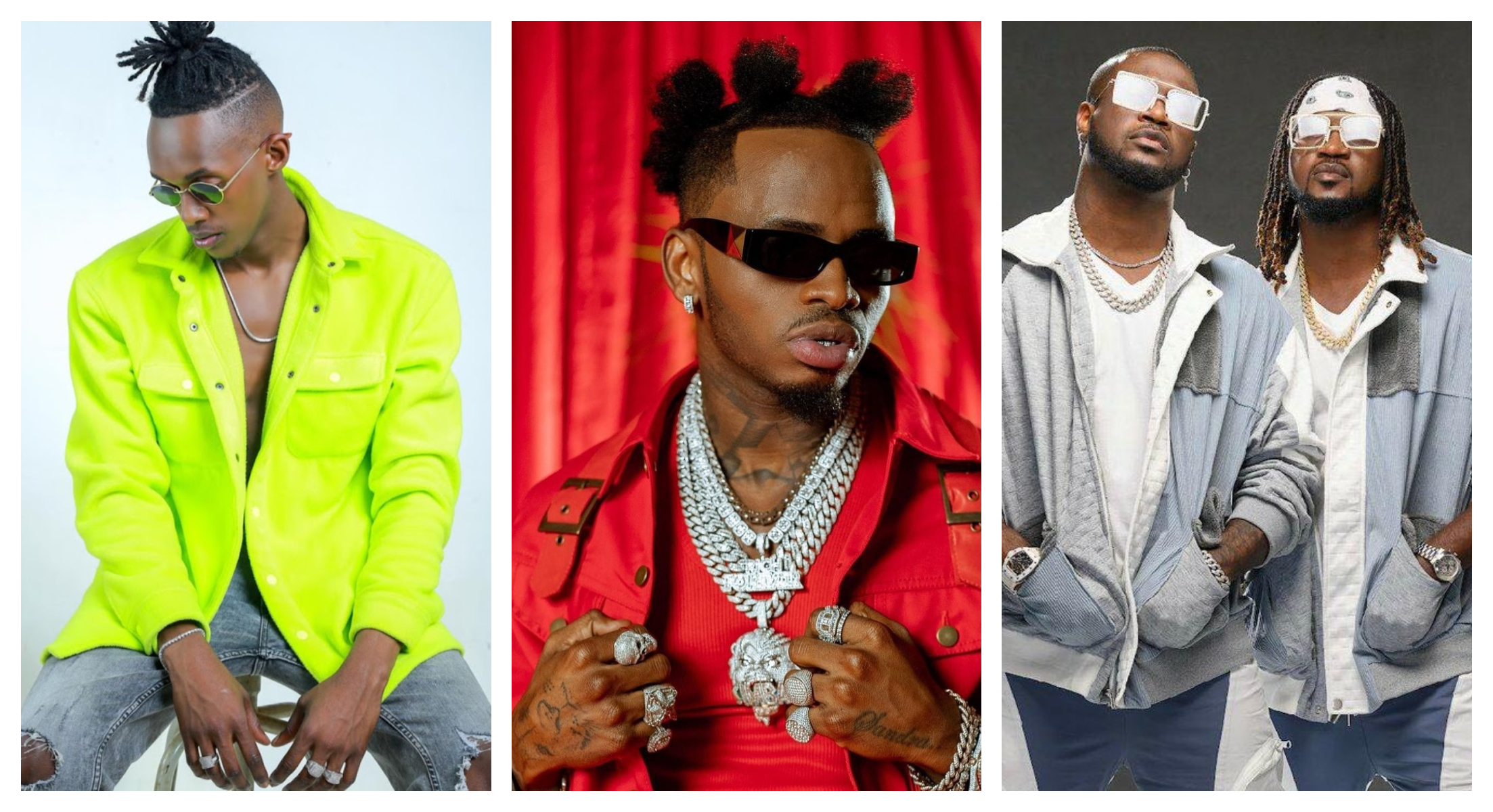 Cedric KgBoy will peform alongside Diamond Platnumz (top) and P Square. Photos/ Net