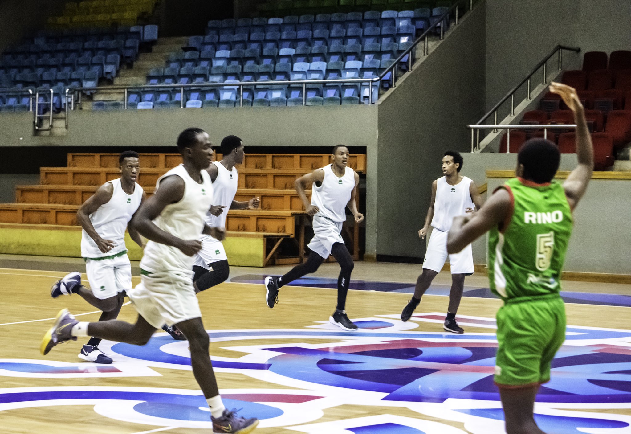 The Under-18 national basketball team during a friendly game against Madagascar. The team will face Mali in its first game at the FIBA Africa U-18 Championship in Antananarivo, Madagascar.