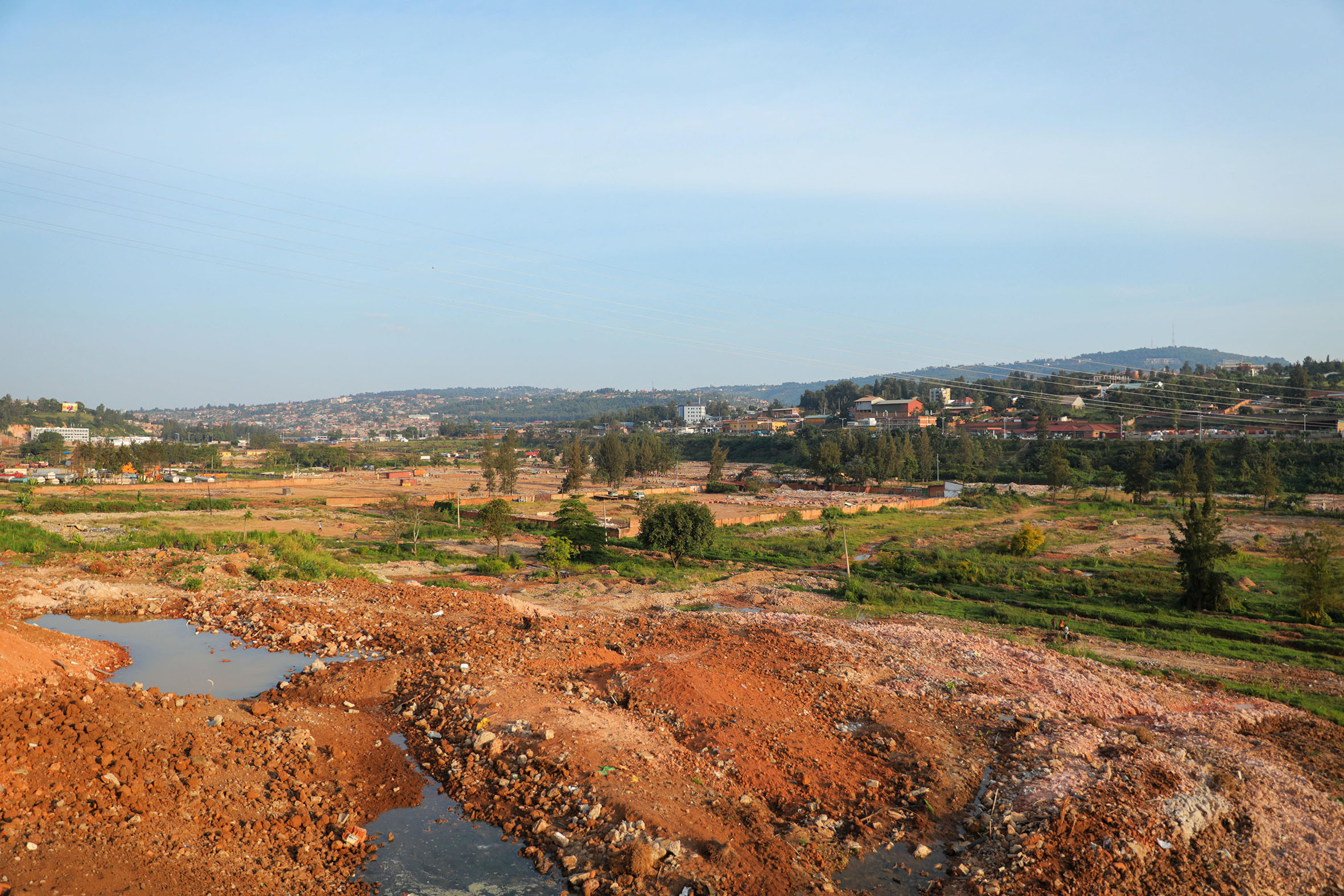 A landscape view of former Gikondo industrial park after demolishing properties to conserve wetlands in Kigali in 2020. Under the Kigali City Wetland Master Plan, 3,888 hectares are reserved for conservation. According to the new study, the city has about 37 interconnected wetlands with a total area of about 9,160 hectares. 